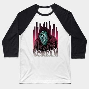 Scream VI (Scream 6) ghostface lostface horror movie graphic design Baseball T-Shirt